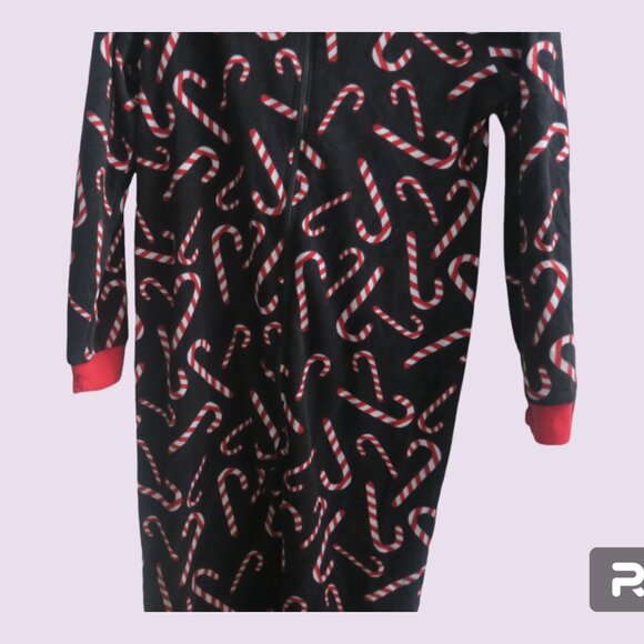 Prince of Sleep style 65729-10179 candy cane onesie christmas pj pajamas black - Picture 8 of 9